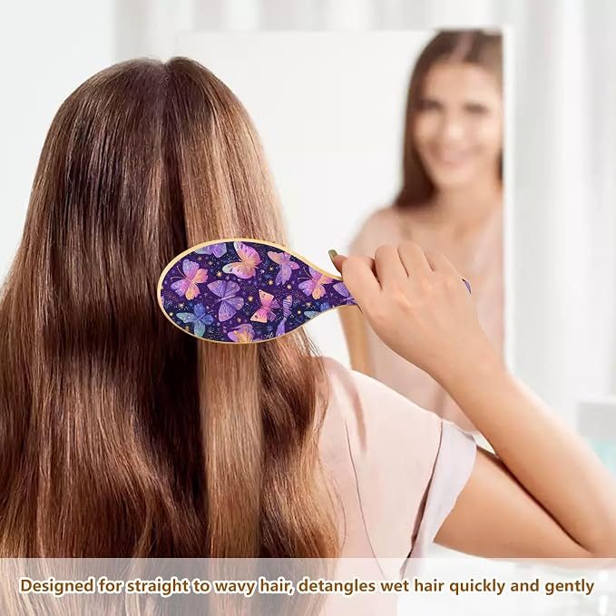 Dark Purple Butterfly Star Dot