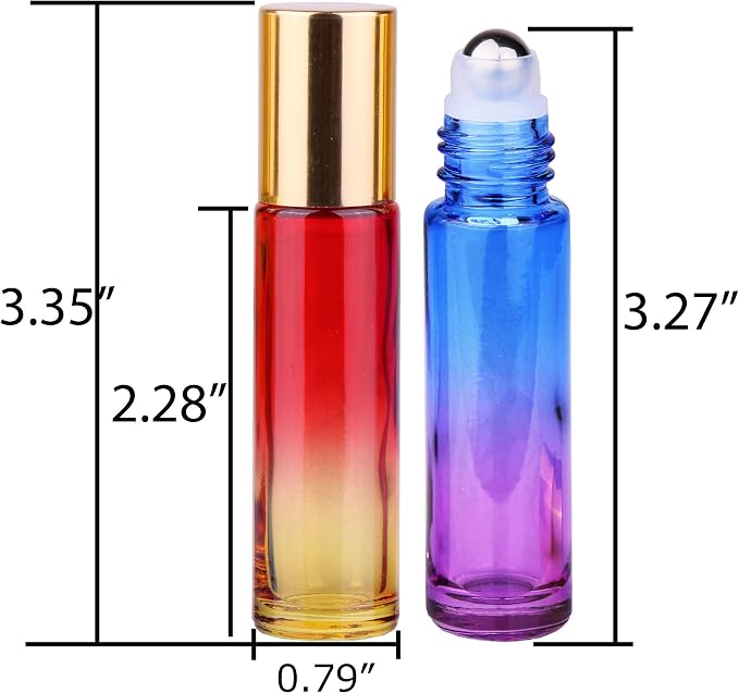 24 PACK Gradient Color Roller Bottles