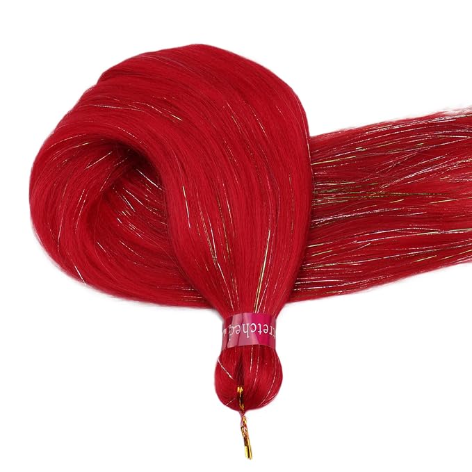 red with tinsel