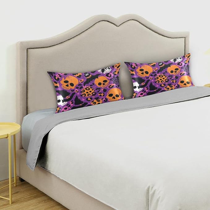 Halloween Leopard Skulls Hats Purple