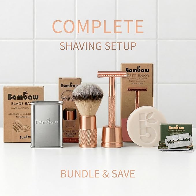 Rose Gold Razor with Stand