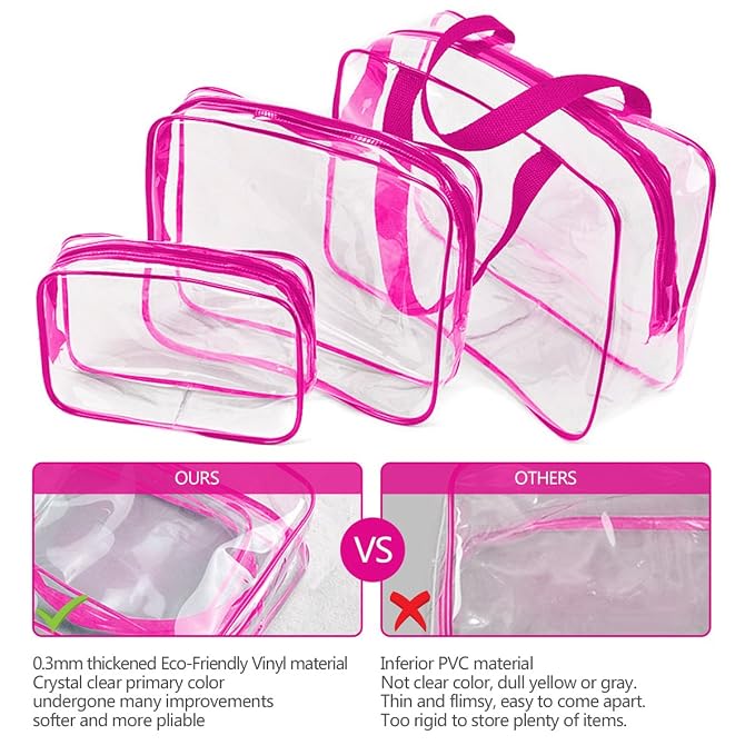 1 Large, 1 Medium, 1 Small-Hot Pink