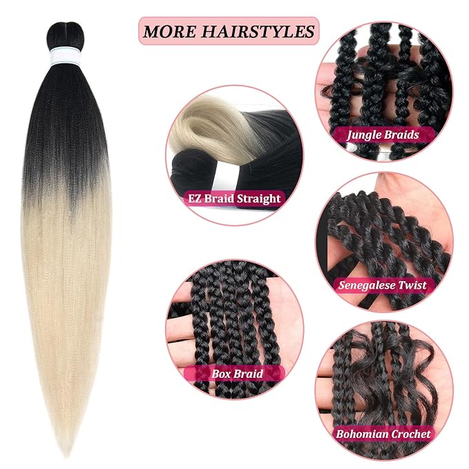 1b/613 Ombre Braiding Hair