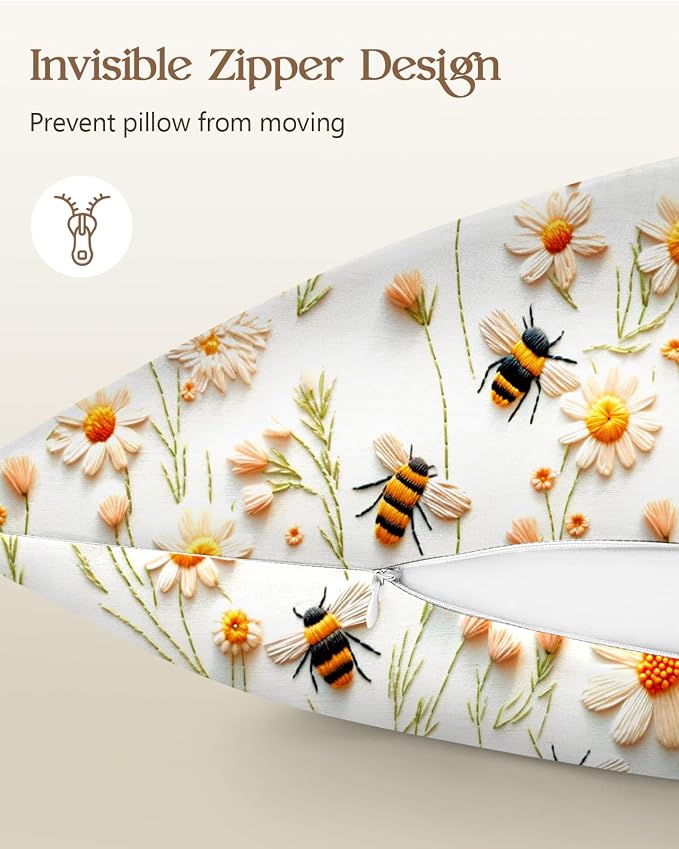 White Flower Bee