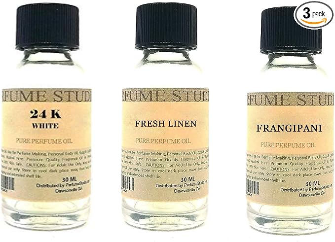 24k White, Frangipani, Fresh Linen