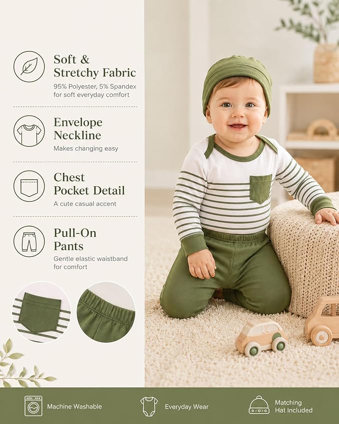 Olive Green Stripe
