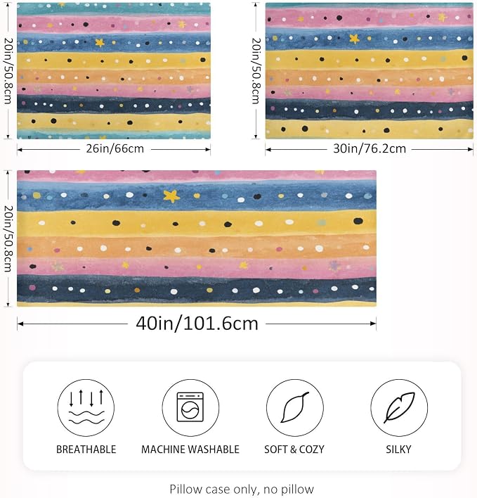 Colorful Striped Stars and Dots