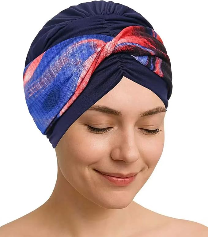 Navy Blue Red Tie Dye