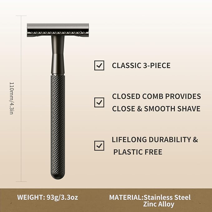 3-Piece Razor (Matte Black)
