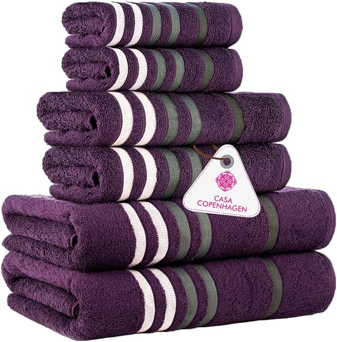 Exotic 6pcs Towel Set Purple