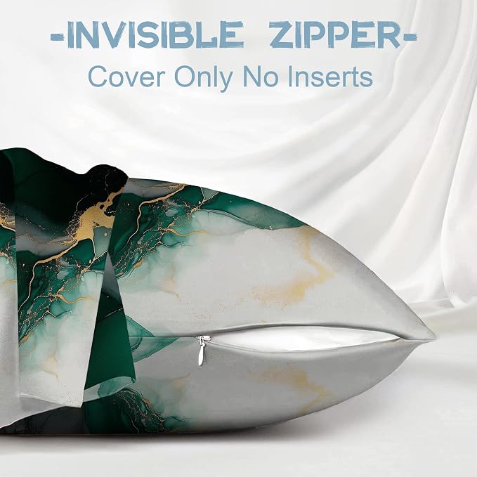 Abstract Green and Gold Marble