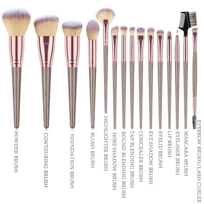 15 brushes + bag