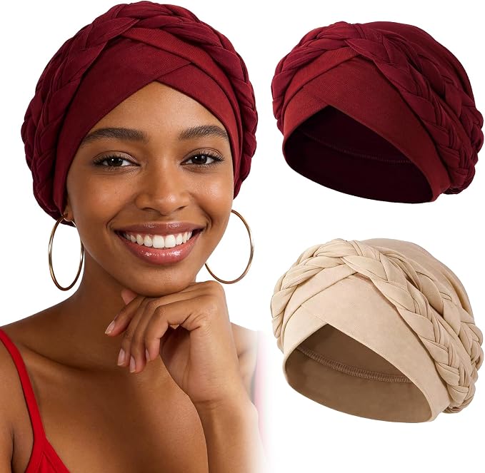 Wine Red & Beige