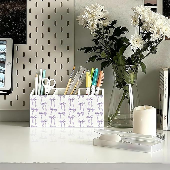 02-Purple Bow Pen Holder(1)