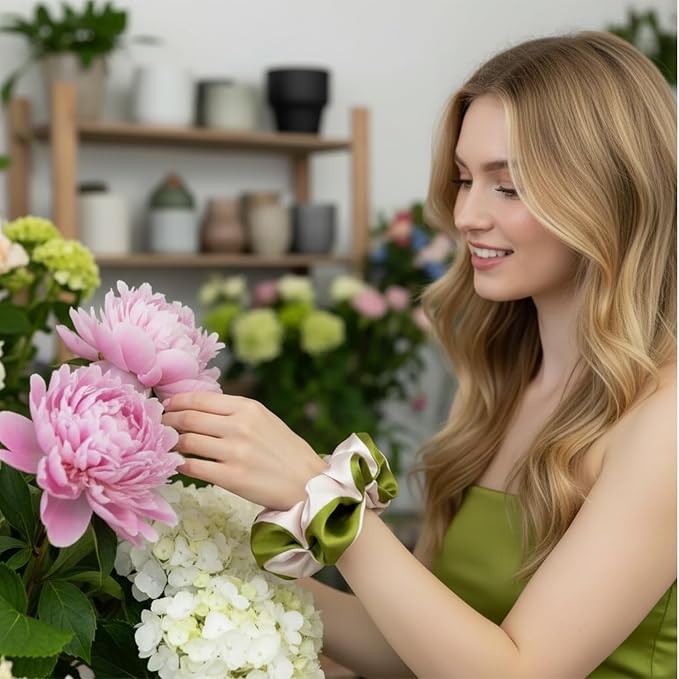 Green and Pale Pink