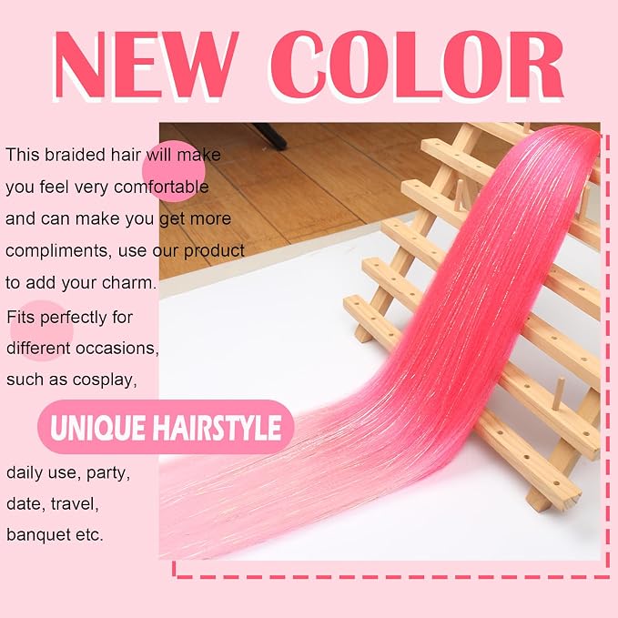 hotpink-pink with tinsel