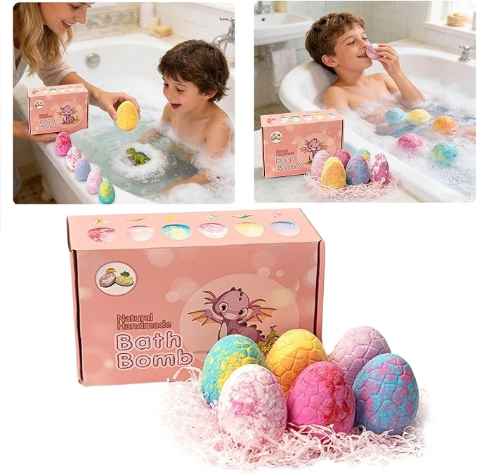 Dinosaur Egg 6pc Pink Box