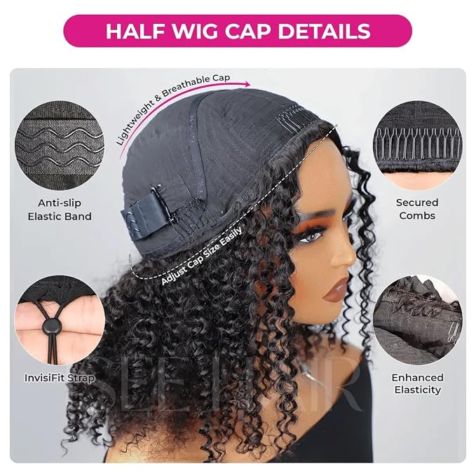 Natural Balck Half Kinky Curly