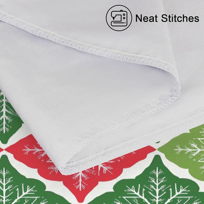 Red Green Snowflakes Retro