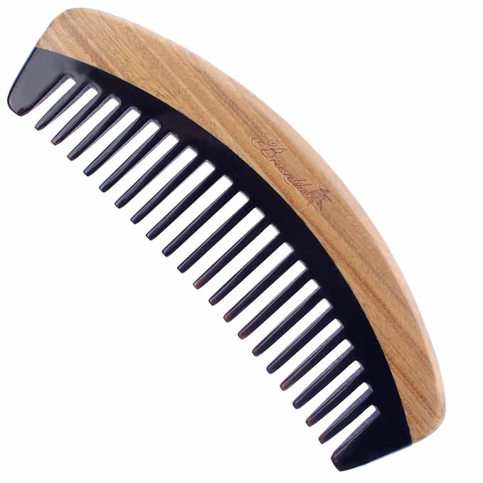 Black Buffalo Horn Wide Tooth