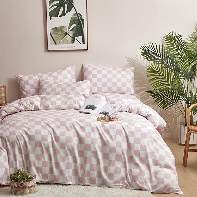 Grid Pink White