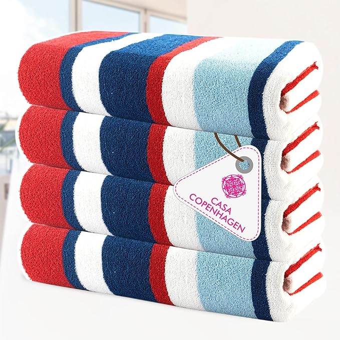 Bora Bora Beach Towel, 4 Pieces - Red