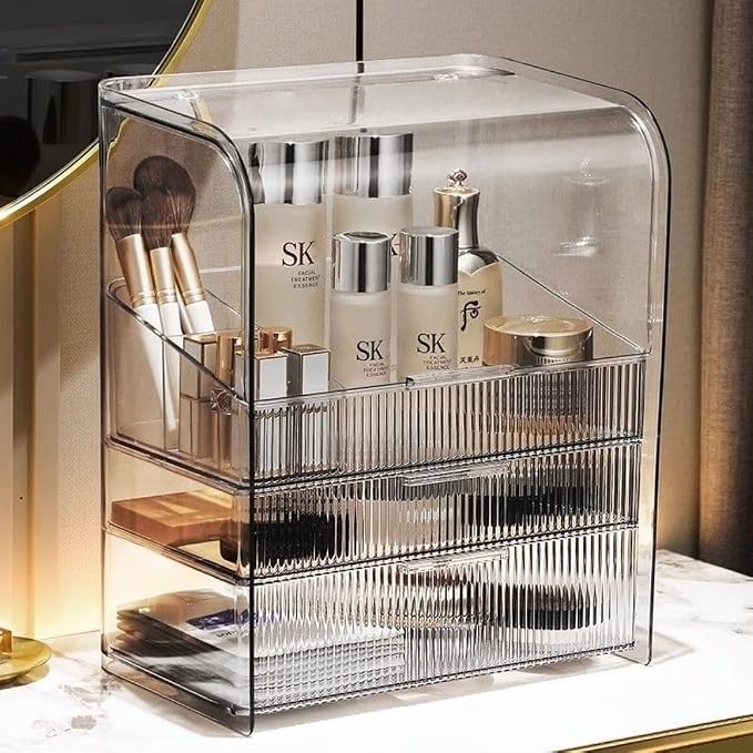 Large Clear+Brush Holder