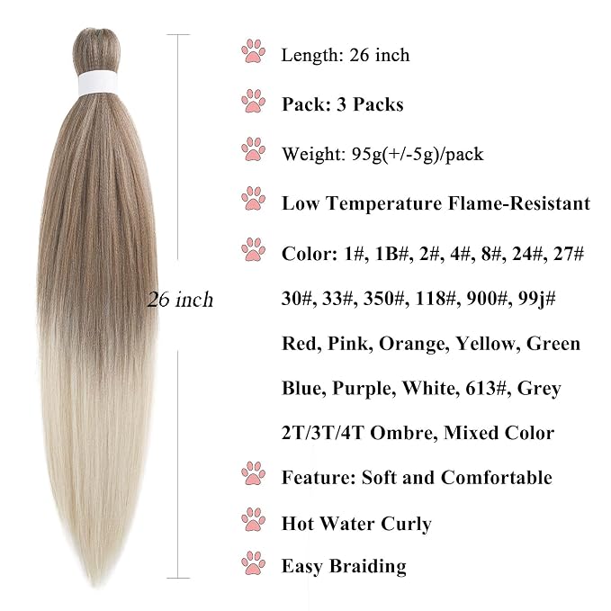 6B/613 Ombre Braiding Hair 6 Packs