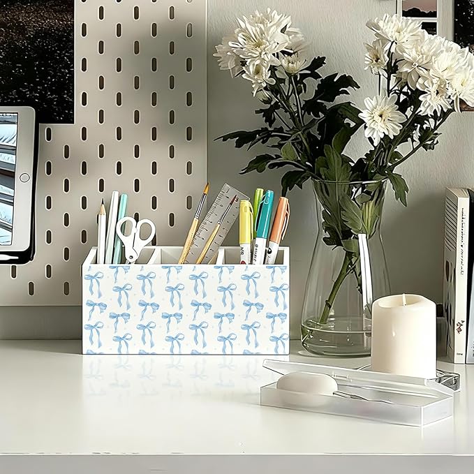 02-Blue Bow Pen Holder(1)