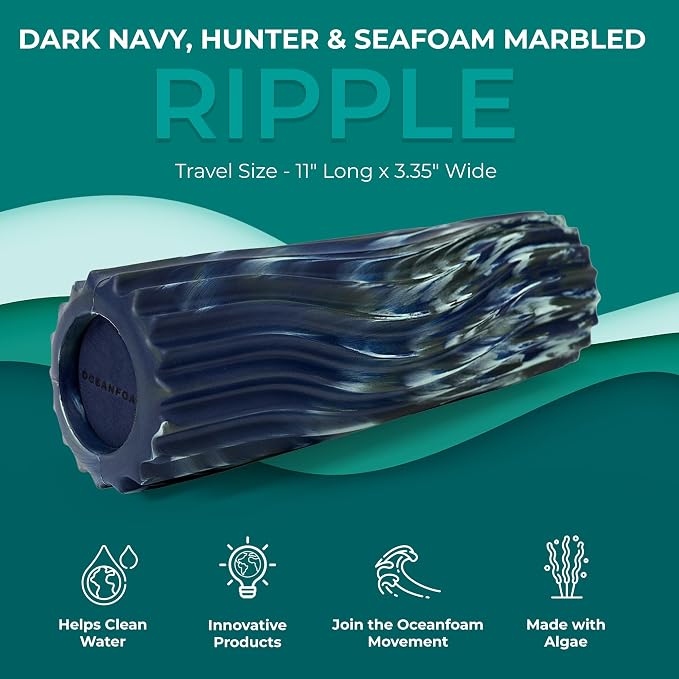 Dark Navy, Hunter & Seafoam Marbled