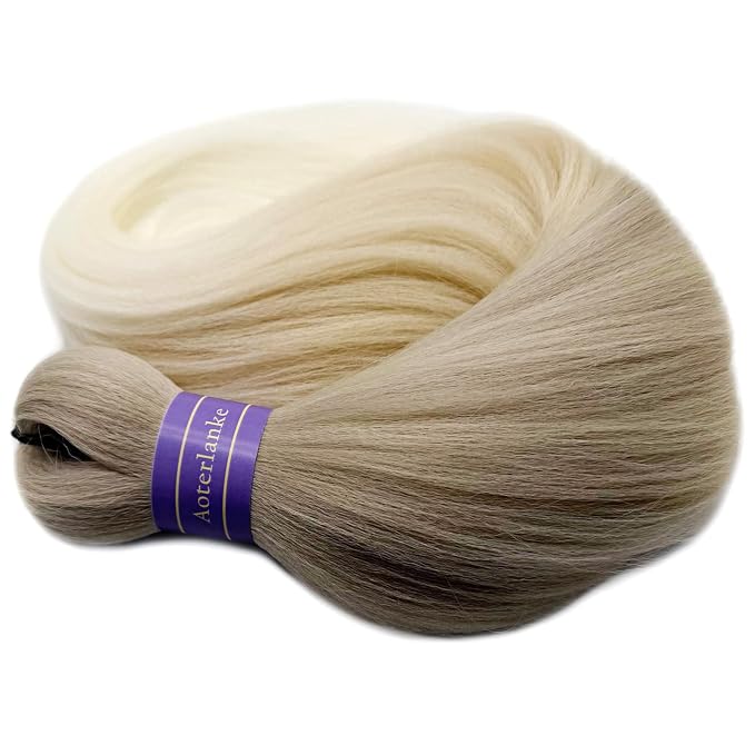 Ash Blonde Ombre Braiding Hair Pre Stretched