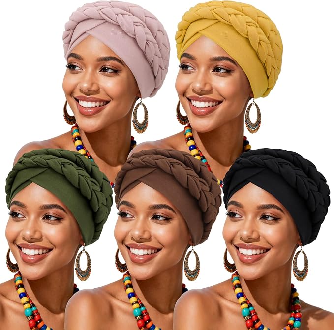 5 Pack Double Twisted: Army Green, Ginger, Nude Pink, Dark Coffee, Black