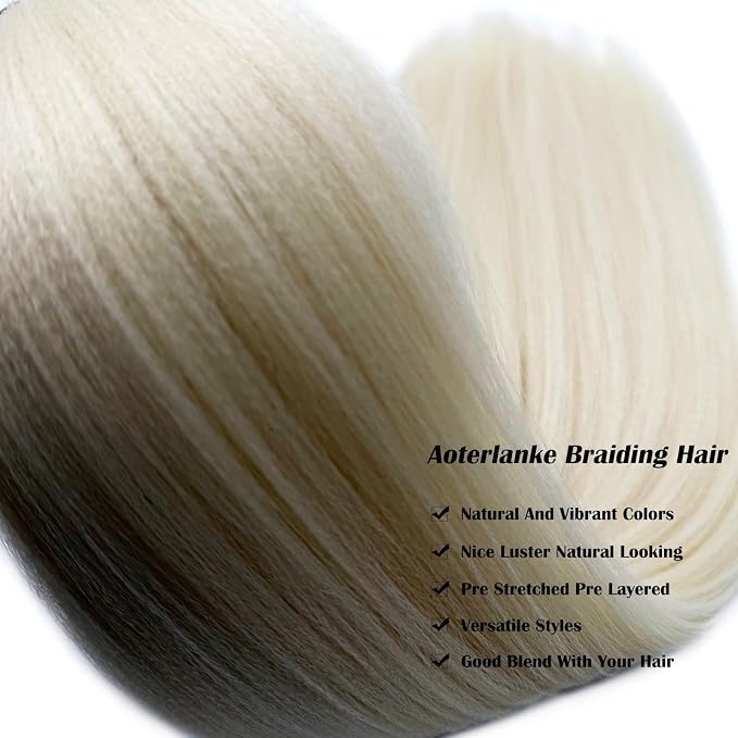 Ash Blonde Braiding Hair Pre Stretched