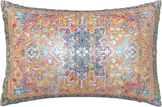 Boho Orange Ethnic Carpet