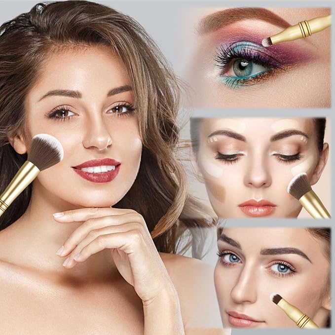 4 in 1 makeup brush-Gold