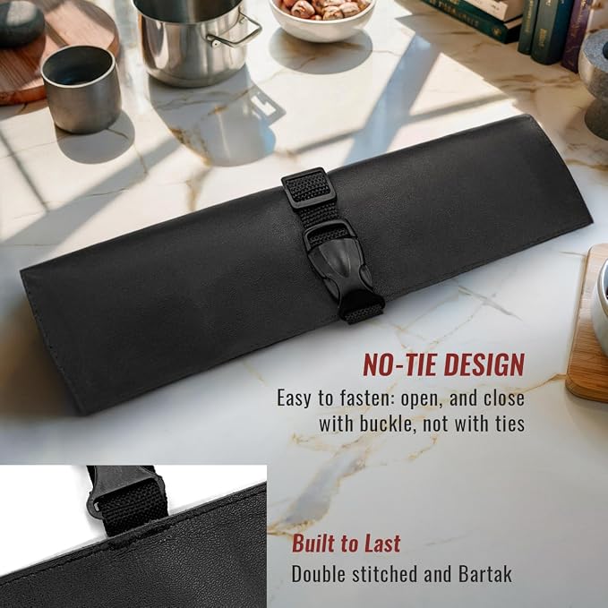 Knife Roll 2 Slots Black