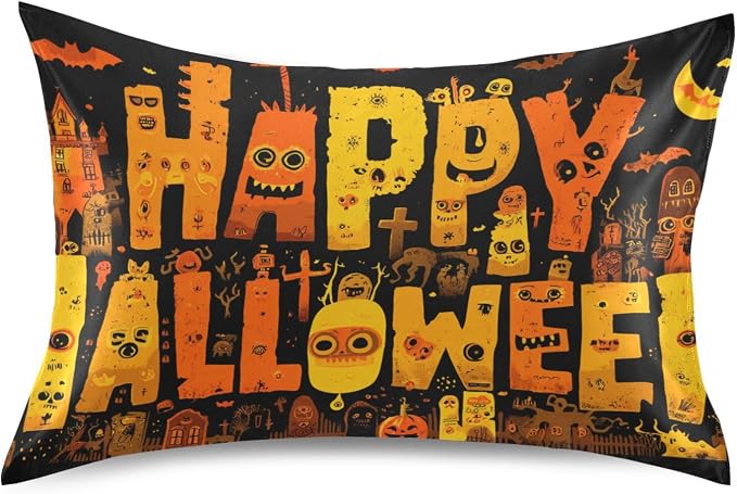 Happy Halloween Art Funny Orange