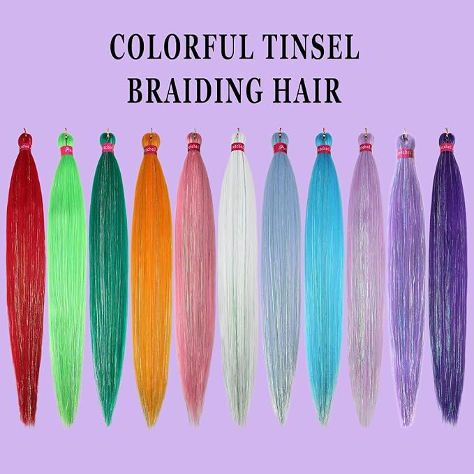 lavender purple with tinsel