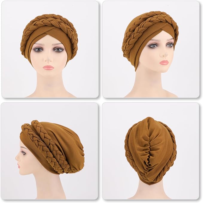5 Pcs Double Twisted Braids: Peach Pink/Coffee/Black/White/Grey