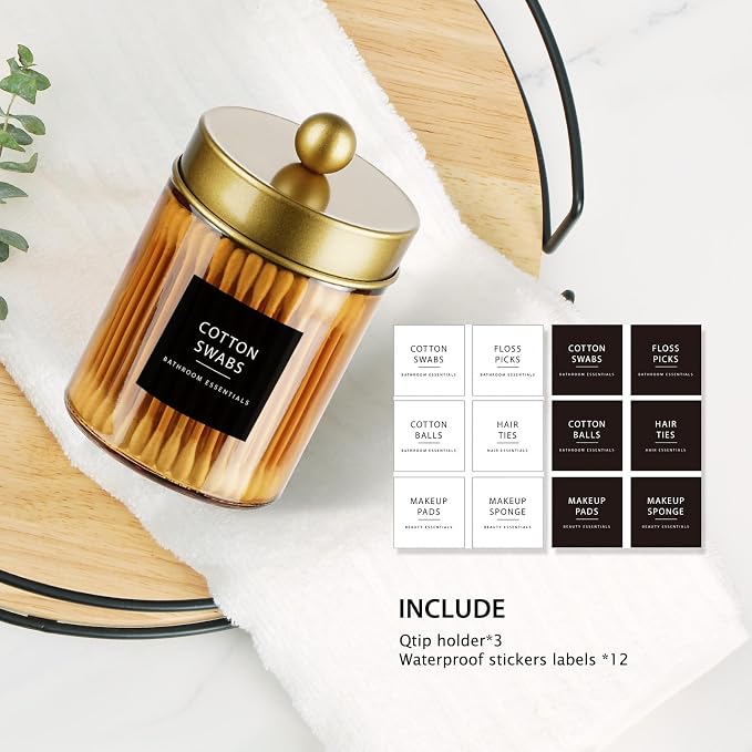 Jar Gold Amber/Lid Gold