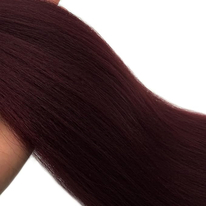 Dark Red Braiding Hair Pre Stretched