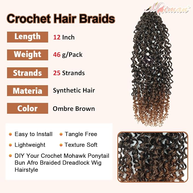 Yanky Twist Crochet Hair-Ombre Brown