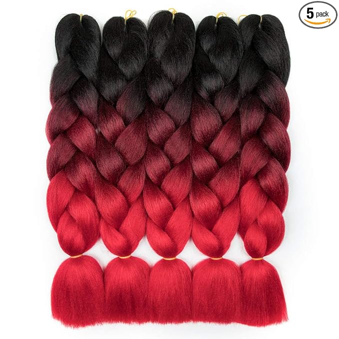 Black/Burgundy/Red 5 pcs