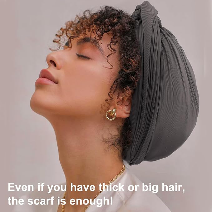 2 Pack Head Wrap: Black, Gray