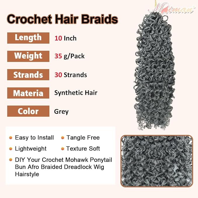 Yanky Twist Crochet Hair-Silver Grey
