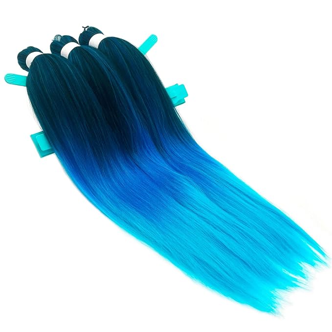 Blue Ombre Braiding Hair 3 Packs