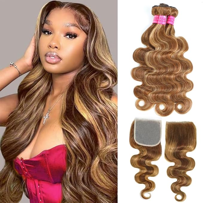 4/27 body wave bundles with closure