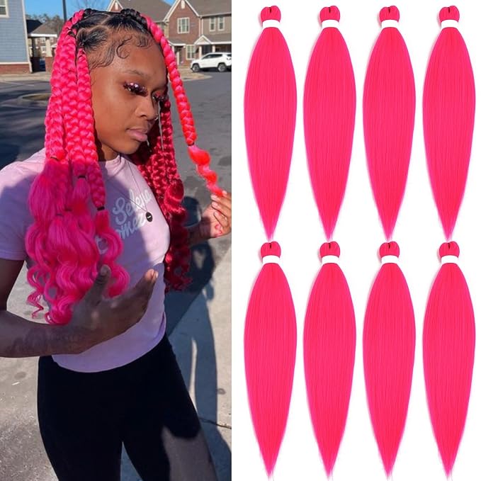 Hot Pink Braiding Hair