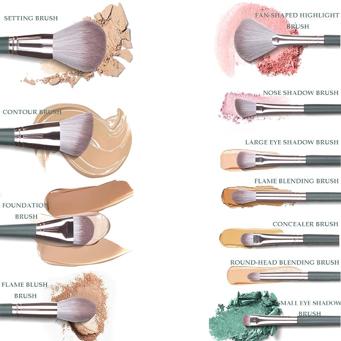 14 Green Brushes + Bucket