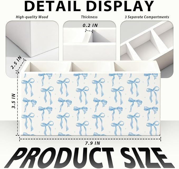 02-Blue Bow Pen Holder(1)